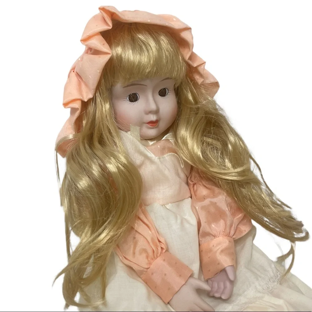 Vintage Doll Porcelain Sally Victorian Country Cottage Farmhouse Vintage Toys